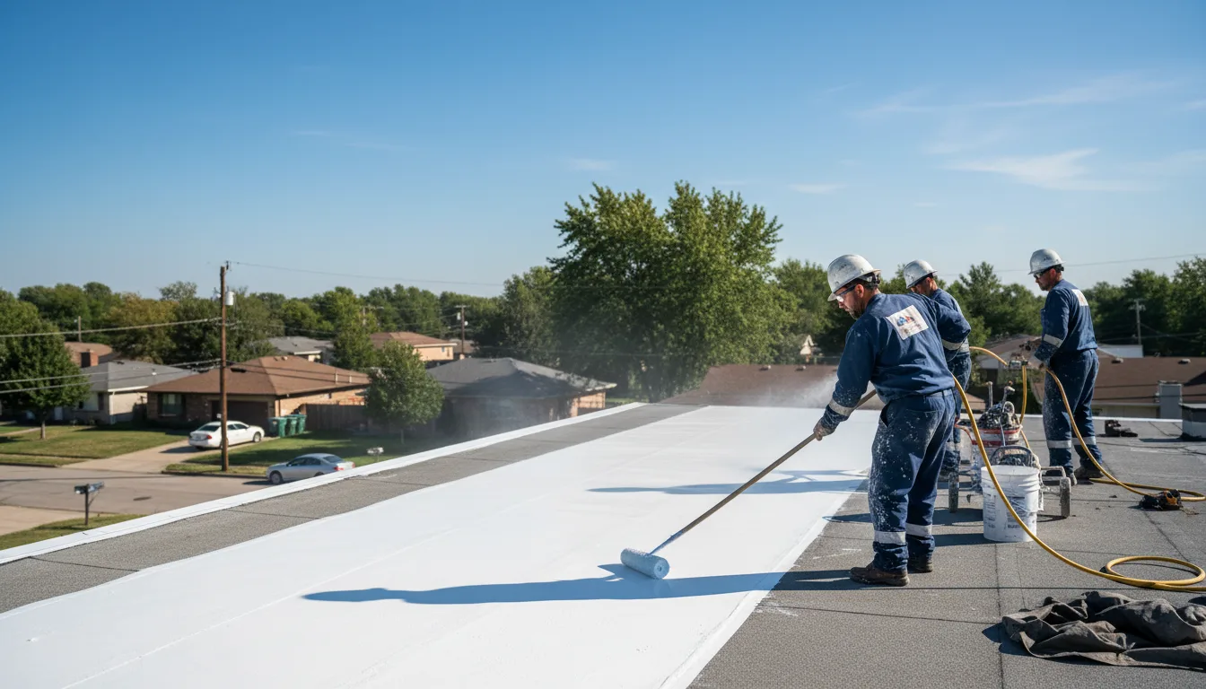 Commercial roof coating in Wolcott, NY near me